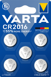Pile a Bottone VARTA Lithium CR2016 / CR2025 / CR2032 3V – Blister 5 Pezzi