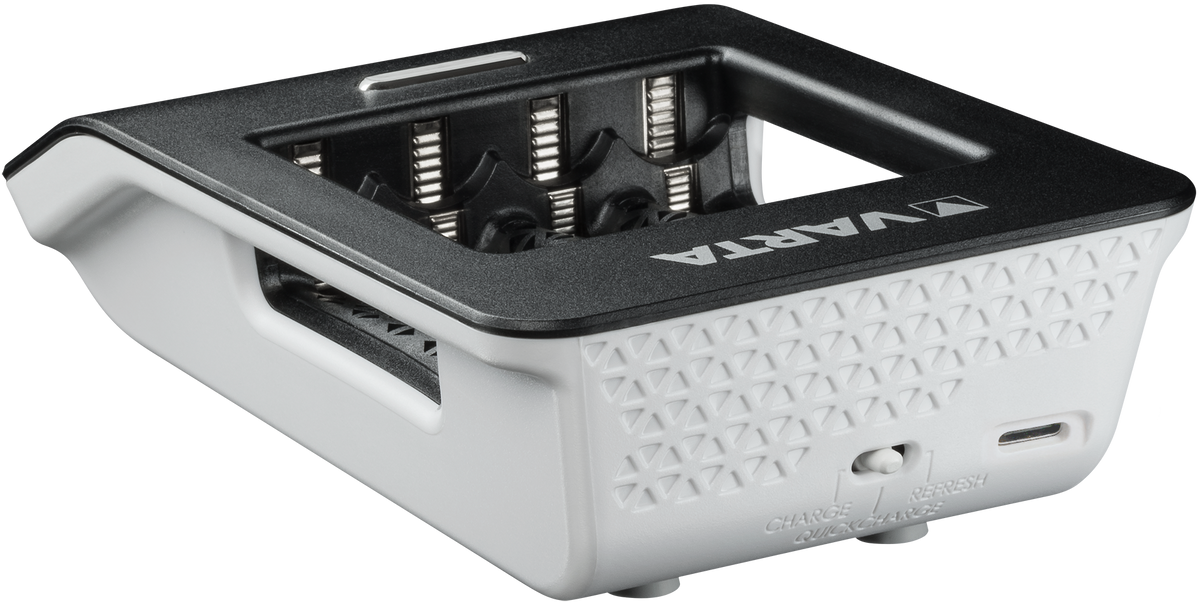 VARTA LCD Ultra Fast Charger+ Caricabatterie Rapido con 4 AA 2100 mAh