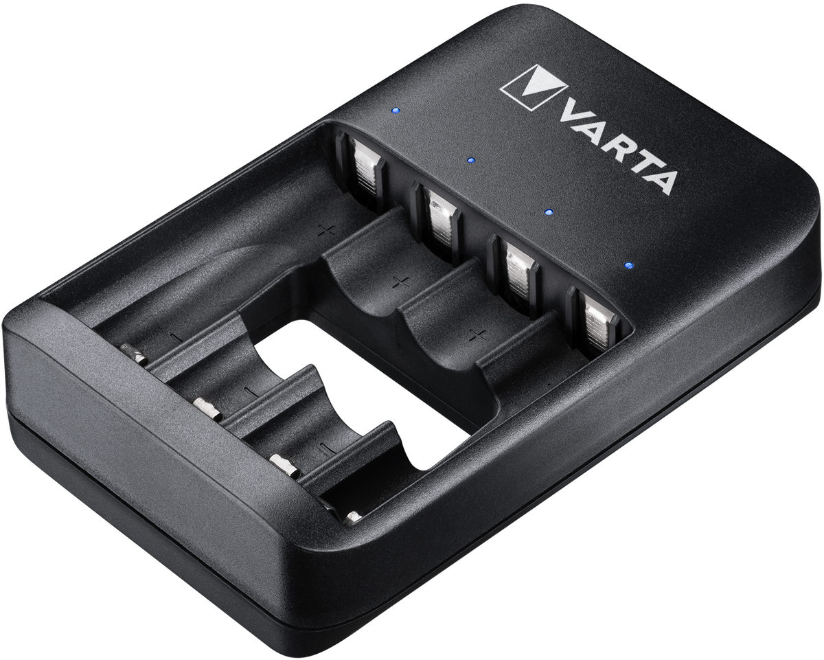 VARTA Value USB Quattro Charger + 4 Batterie AA 2100 mAh NiMH