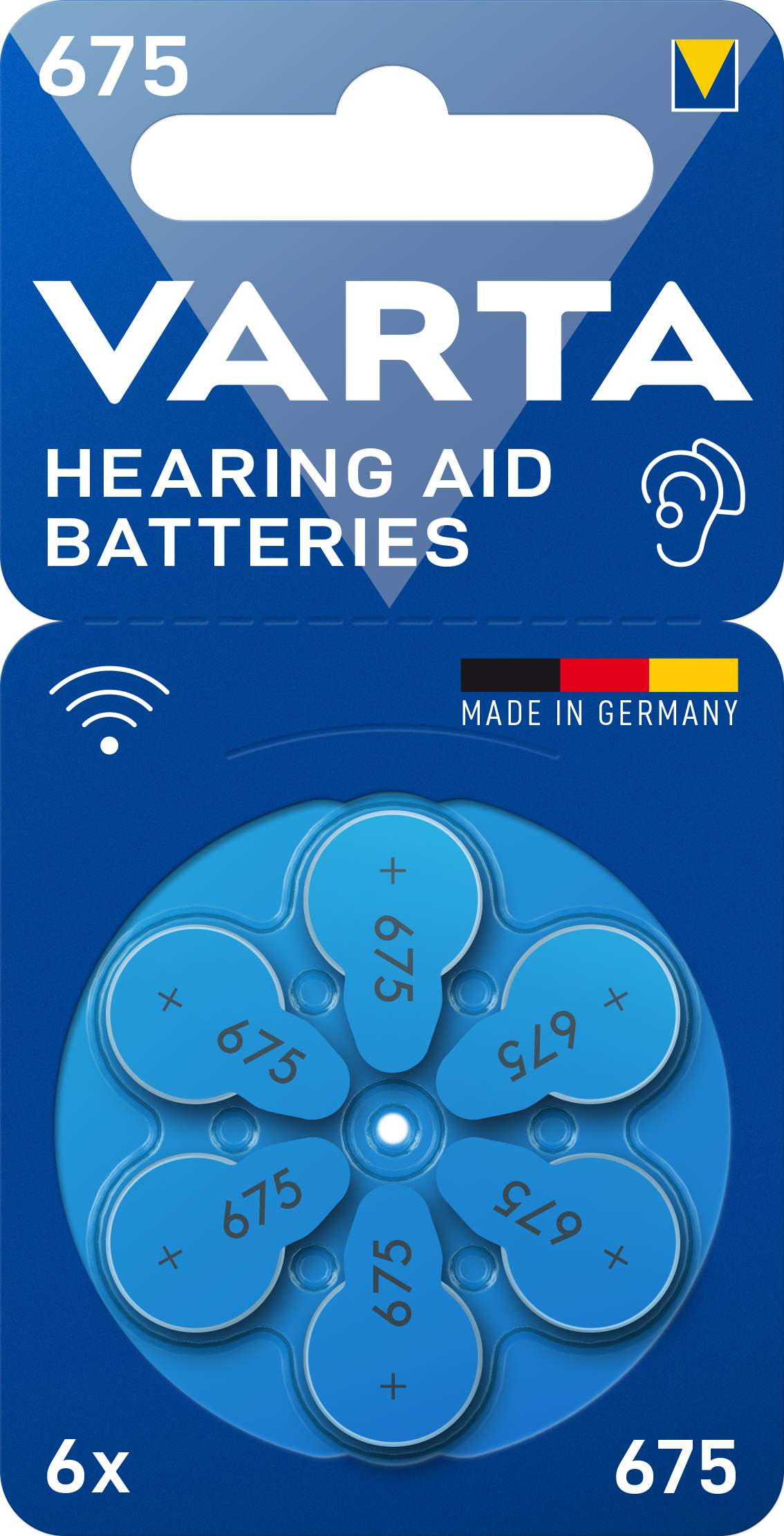 VARTA Hearing Aid Batteries – 6 Pile Zinc Air 1,45V per Apparecchi Acustici | 10, 312, 13, 675