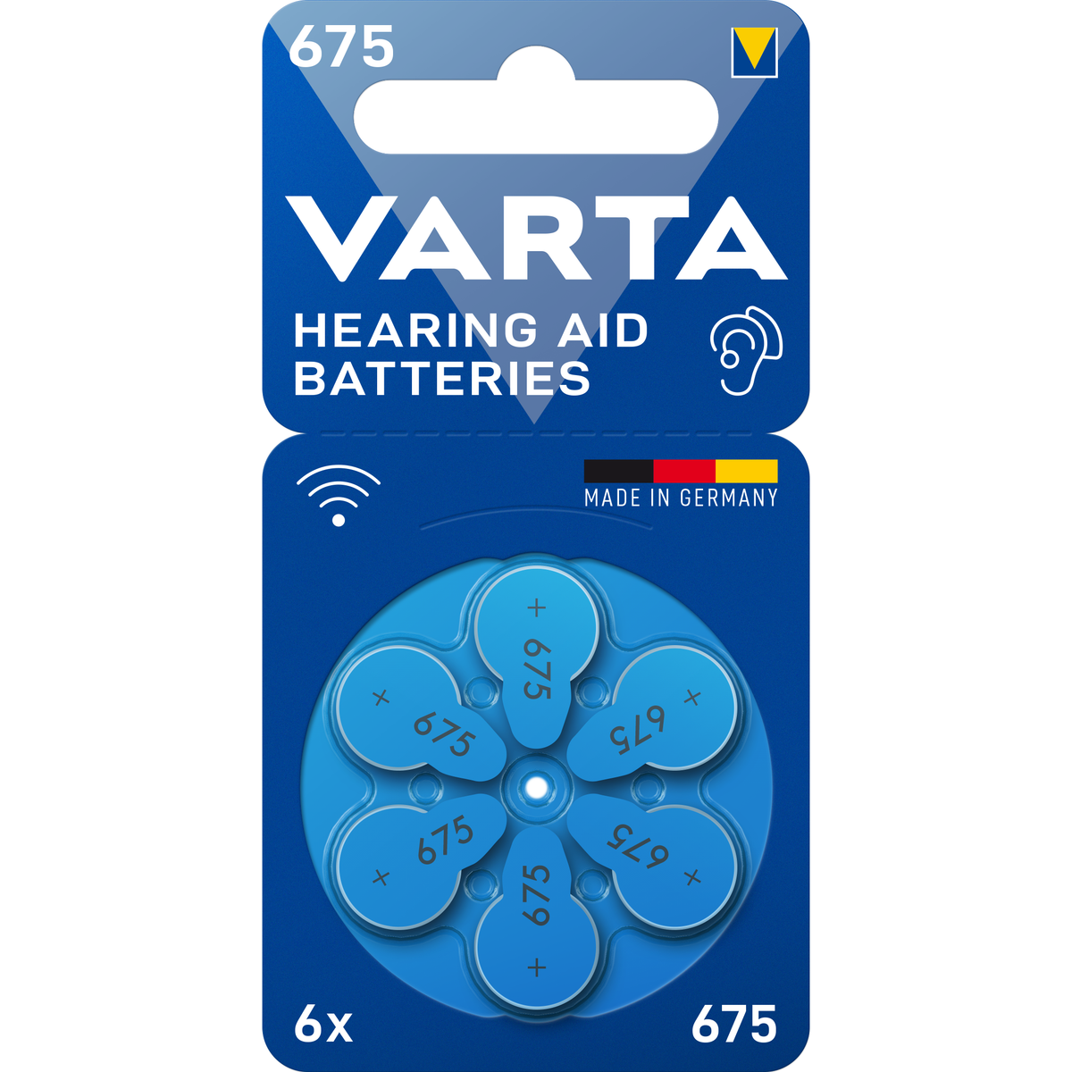 VARTA Hearing Aid Batteries – 6 Pile Zinc Air 1,45V per Apparecchi Acustici | 10, 312, 13, 675