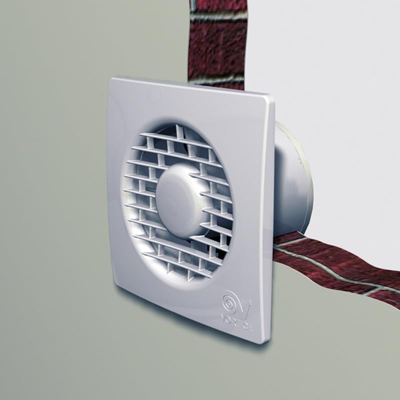 Vortice MF 90/3,5" – Aspiratore da muro compatto Ø90 mm con valvola anti-ritorno