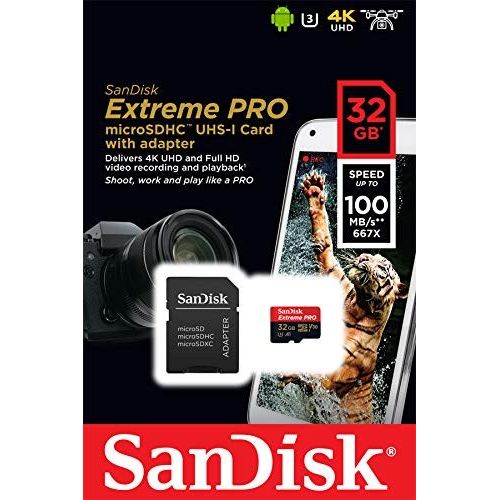 SanDisk micro SD Extreme PRO UHS-1 Con Adattatore (32GB) GARANZIA ITALIA 5 ANNI