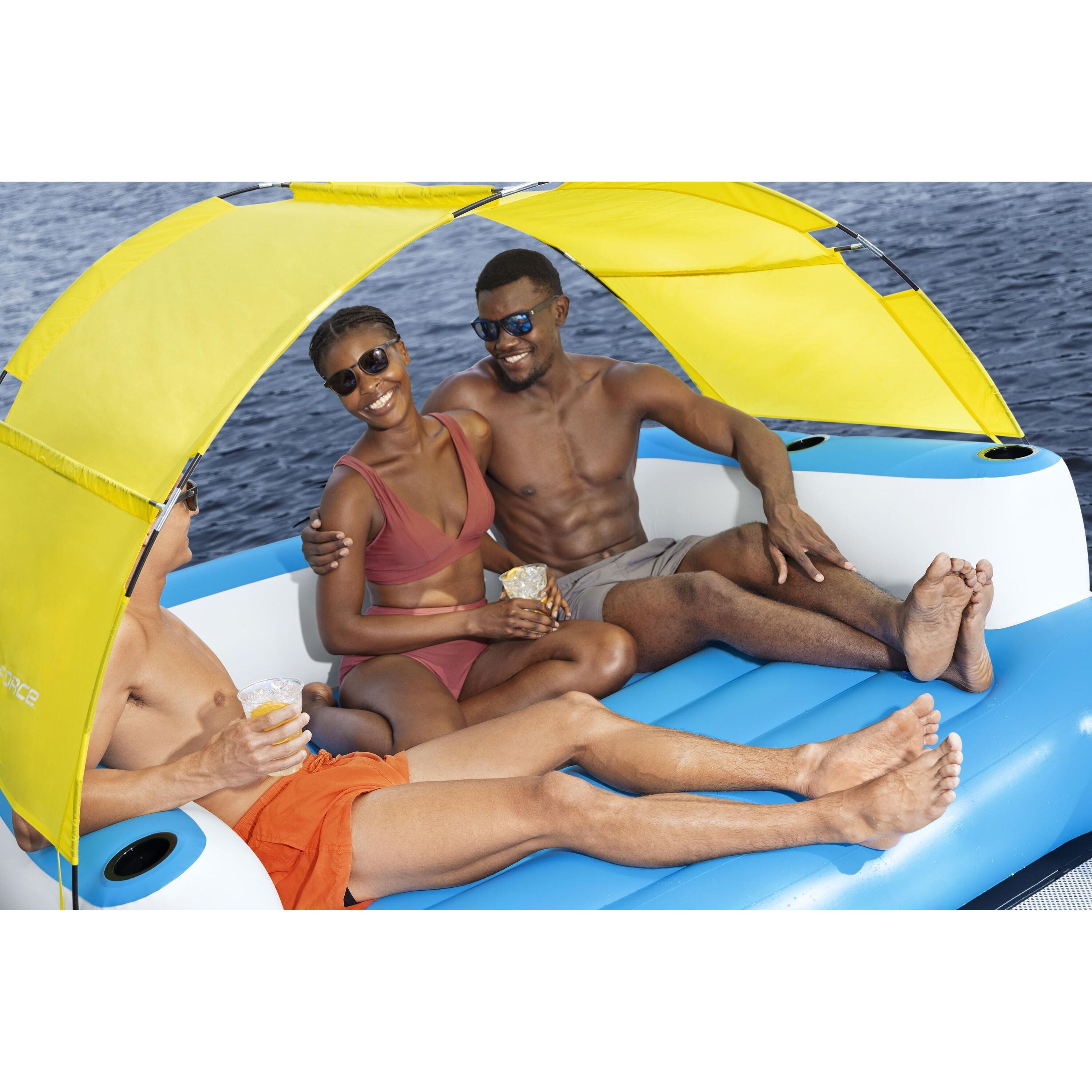 Bestway Hydro Force Summer Oasis Island 43645 – Isola galleggiante 4 posti con parasole