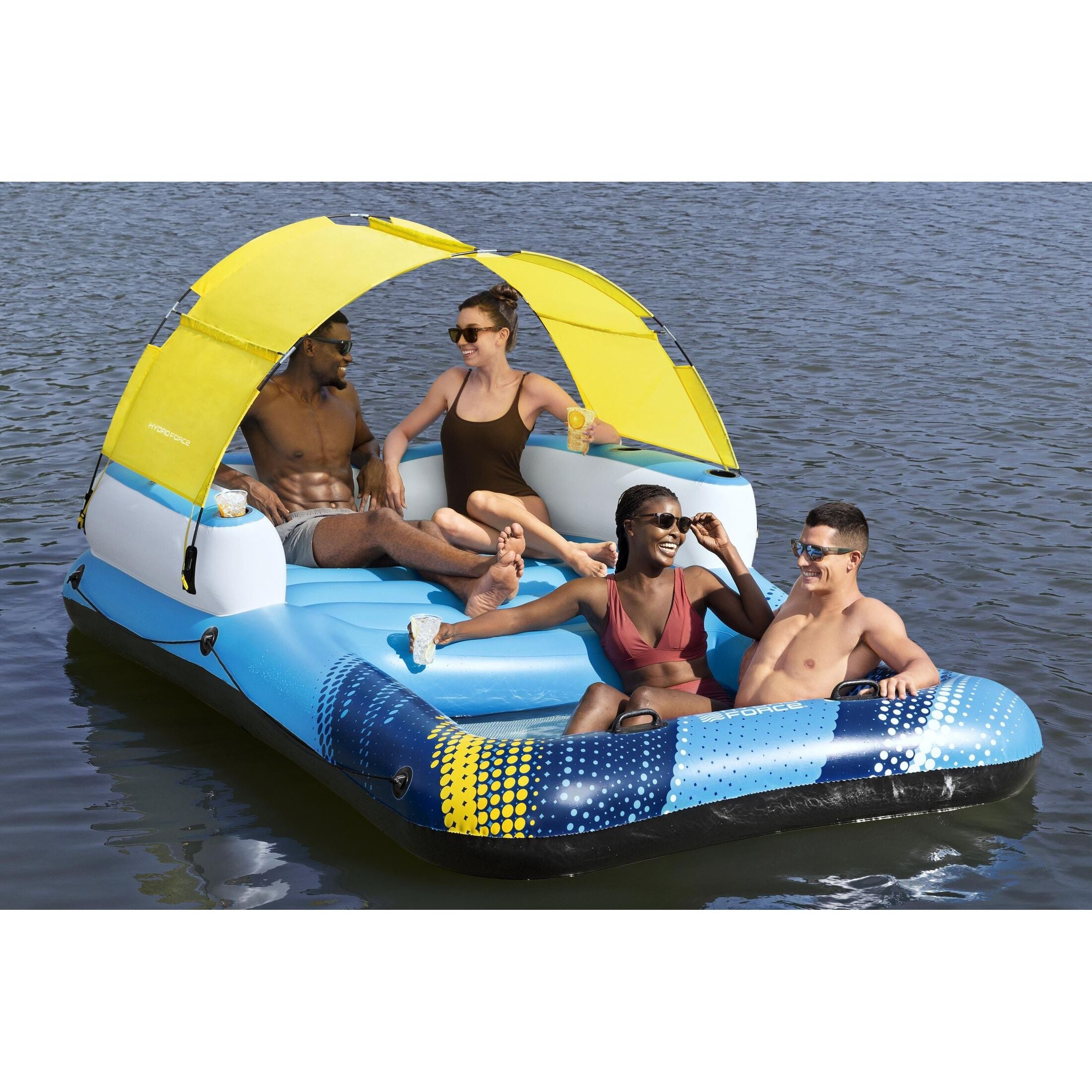 Bestway Hydro Force Summer Oasis Island 43645 – Isola galleggiante 4 posti con parasole