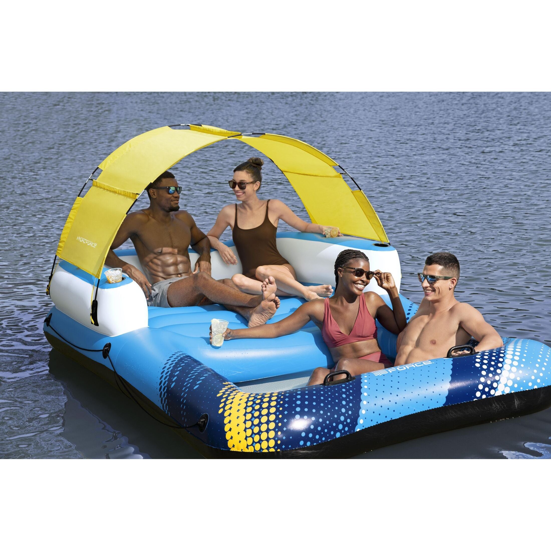 Bestway Hydro Force Summer Oasis Island 43645 – Isola galleggiante 4 posti con parasole