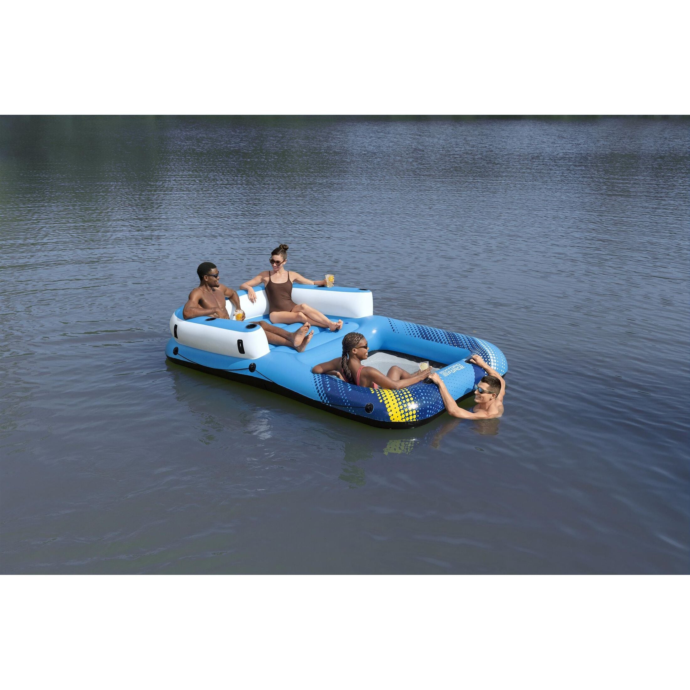 Bestway Hydro Force Summer Oasis Island 43645 – Isola galleggiante 4 posti con parasole