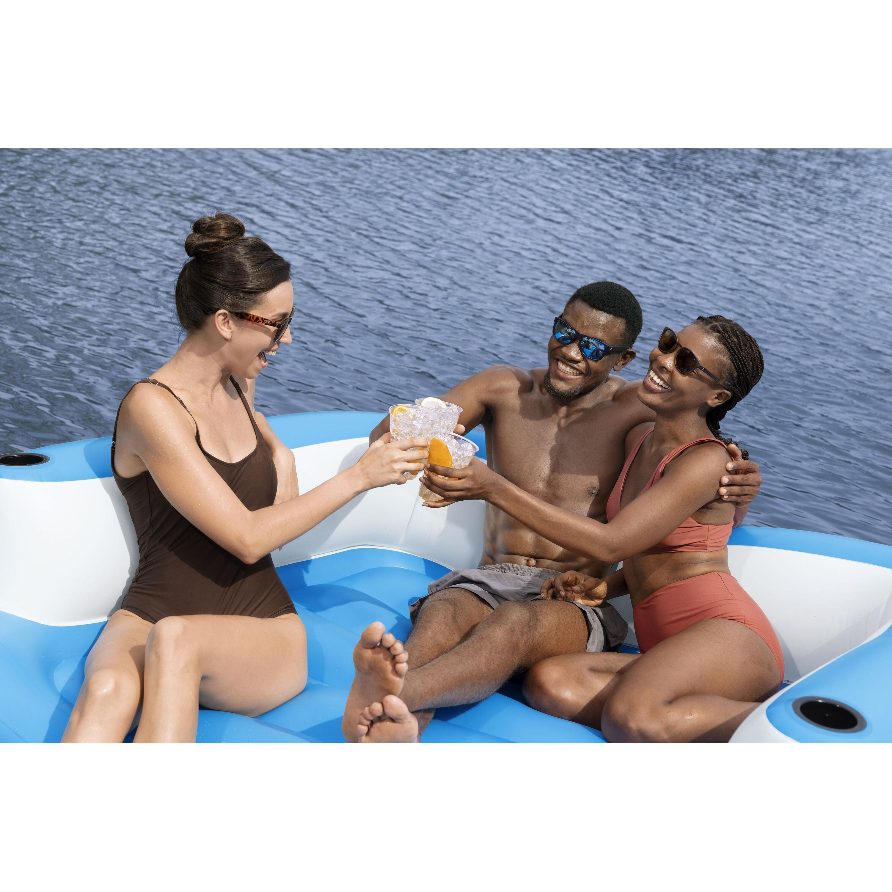 Bestway Hydro Force Summer Oasis Island 43645 – Isola galleggiante 4 posti con parasole