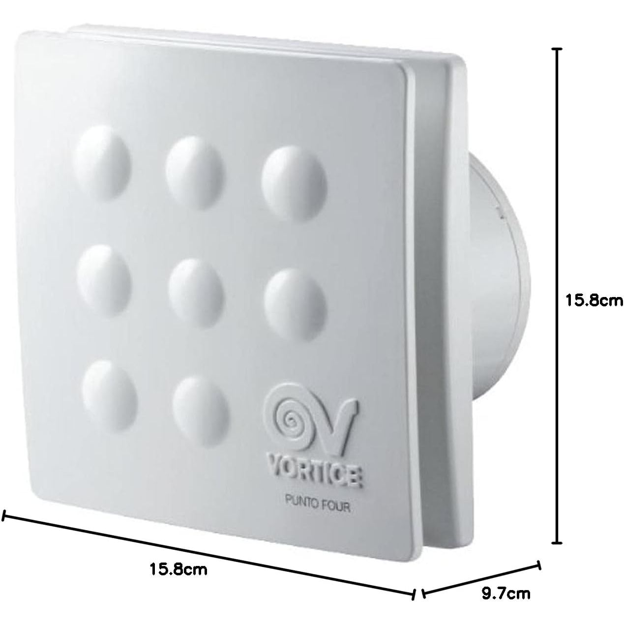 Vortice MFO 100/4" – Aspiratore da muro Ø100 mm compatto e silenzioso