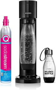 SodaStream Gaia Nero – Gasatore acqua con Quick Connect + 2 Bottiglie 1L e 0,5L e CO₂ 425g