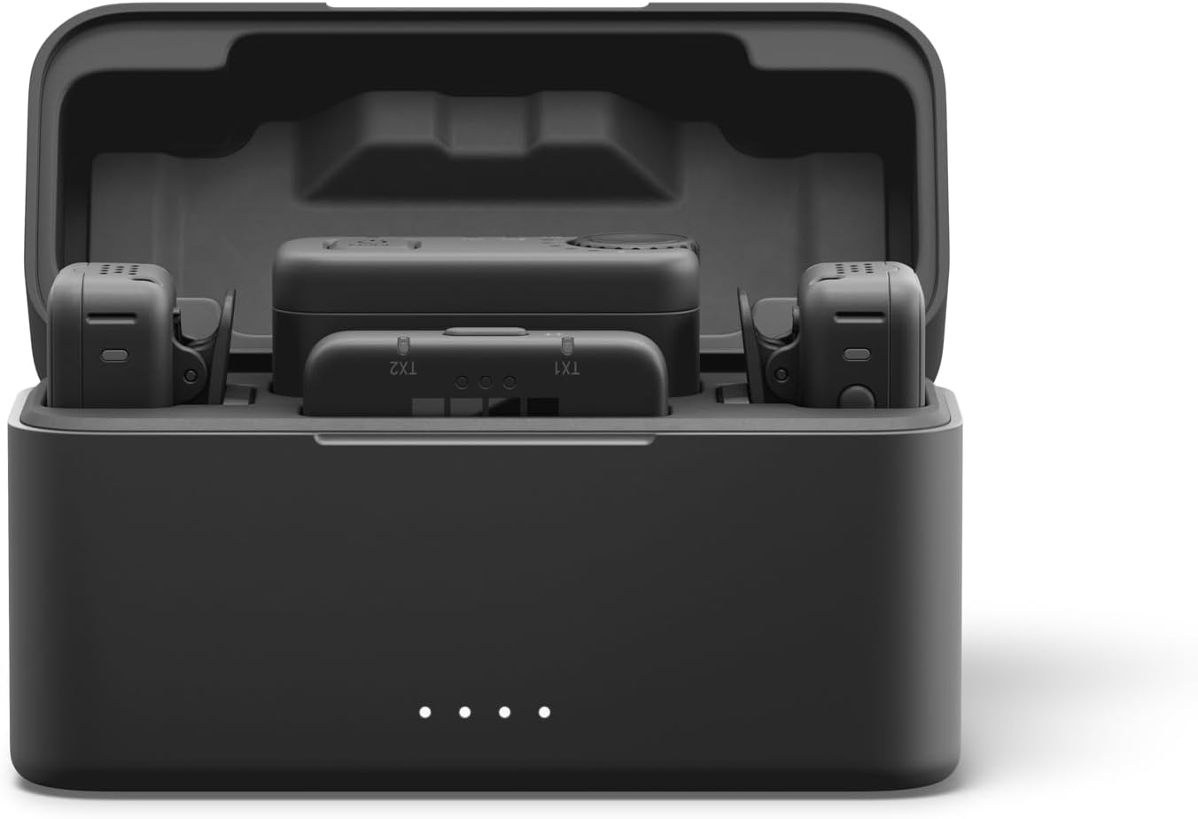 GoPro Kit Completo Microfono Wireless – 2 TX, Ricevitore USB-C + TRS, Custodia di Ricarica