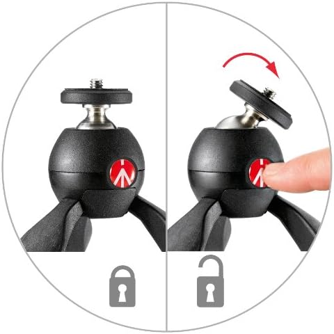 Manfrotto PIXI Mini Black GARANZIA UFFICIALE ITALIA 2 ANNI