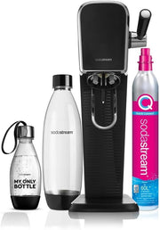 SodaStream Art Nero – Gasatore acqua Completo con bottiglie 1L + 0,5L e cilindro CO₂
