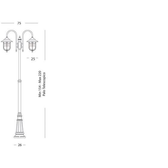Sovil PALO ALTO DUE LUCI E27
