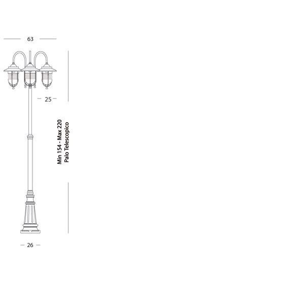 Sovil PALO ALTO TRE LUCI E27