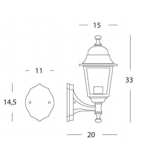 Sovil APPLIQUE PICCOLA IN ALTO E27