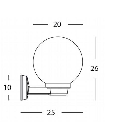 Sovil APPLIQUE SF. FUME' D.20 E27