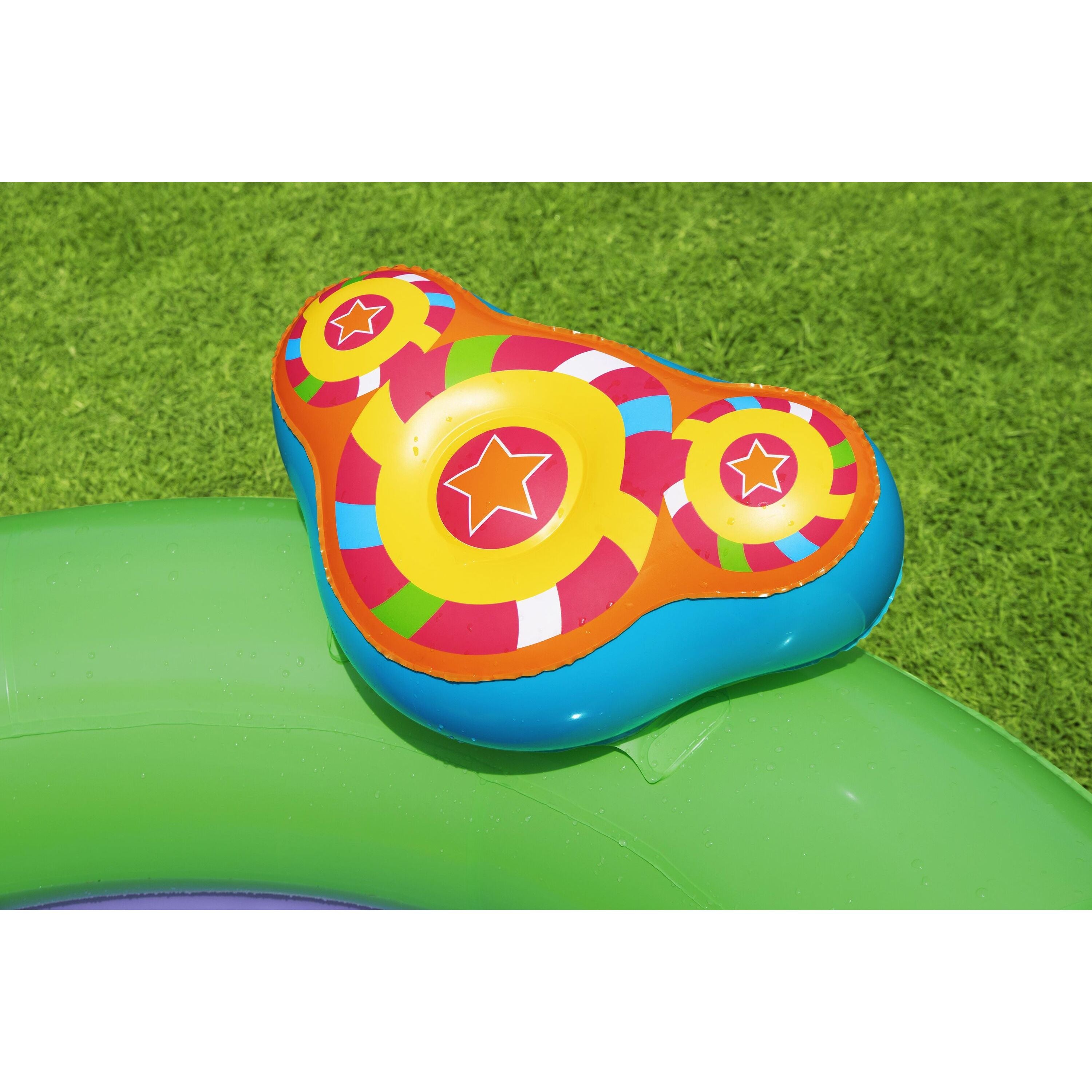 Bestway 53117 Sing 'n Splash Play Center – Parco acquatico gonfiabile con scivolo e giochi musicali