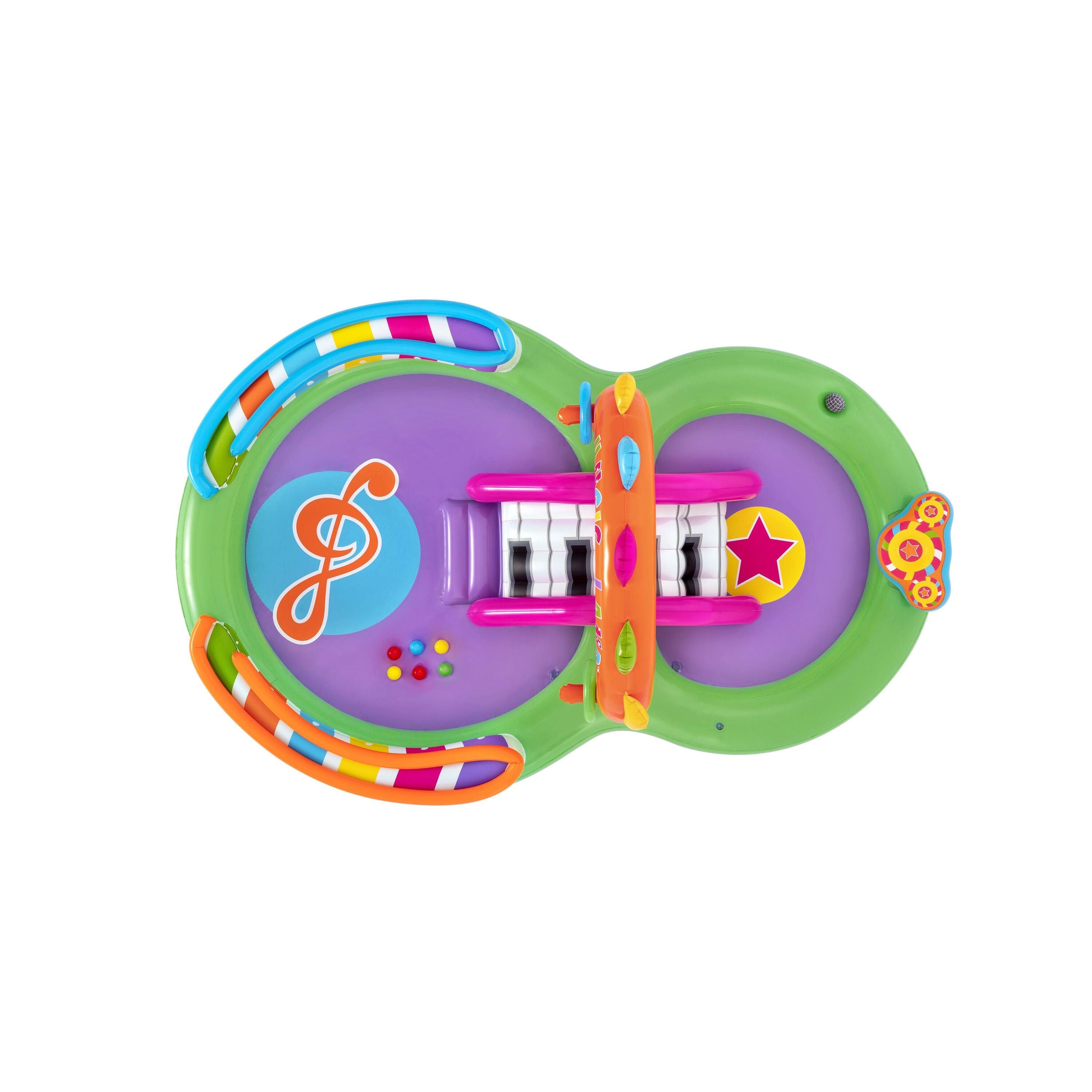 Bestway 53117 Sing 'n Splash Play Center – Parco acquatico gonfiabile con scivolo e giochi musicali