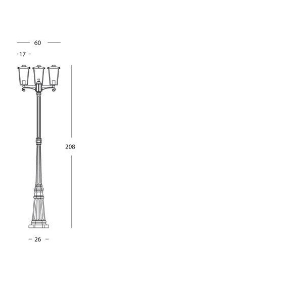 Sovil PALO ALTO TRE LUCI E27