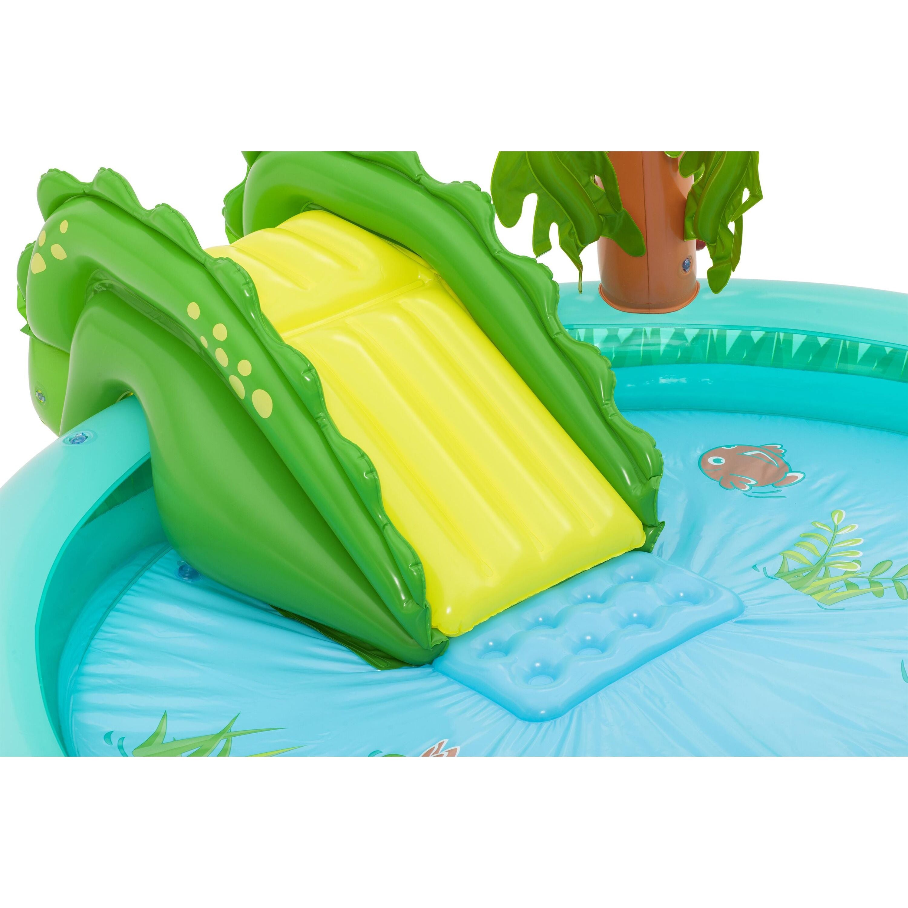 Bestway 53166 Crocodile Cove – Playcenter gonfiabile per bambini con piscina