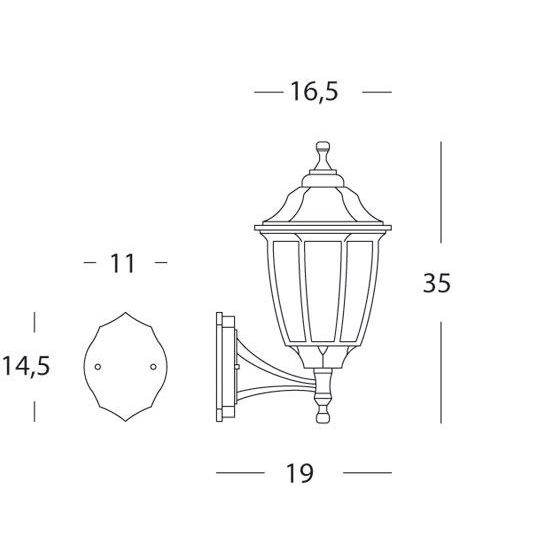 Sovil APPLIQUE PICCOLA IN ALTO E27