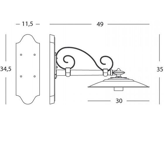 Sovil APPLIQUE CORTA E27