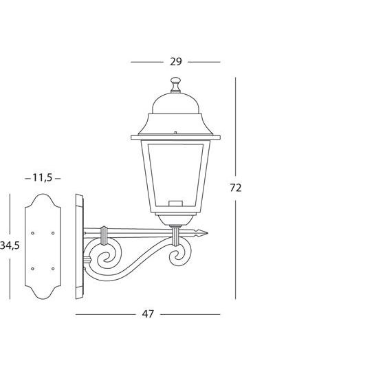 Sovil APPLIQUE GRANDE IN ALTO E27