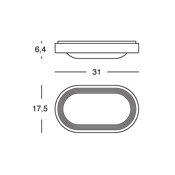 Sovil PLAF.OVALE 18W LED 4000K