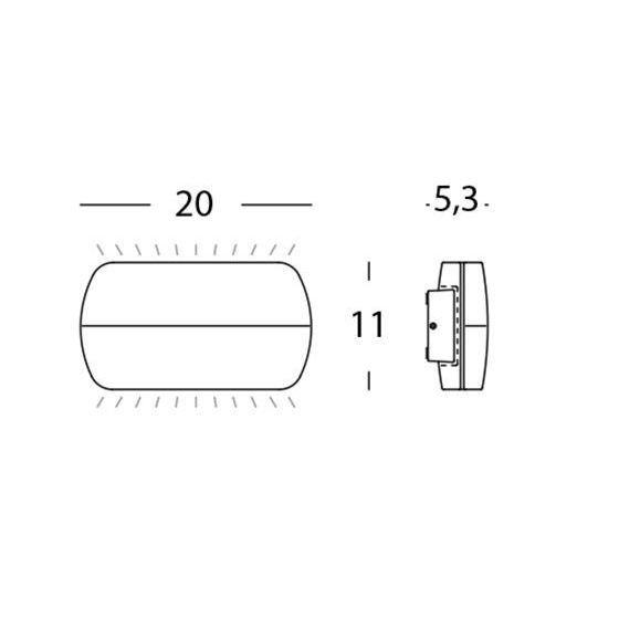 Sovil APPLIQUE 5W+5W LED 4000K