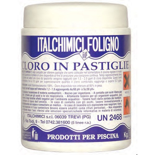 ITALCHIMICI TRICLORO IN PASTIGLIE BLISTERATE (GR. 200) 1KG