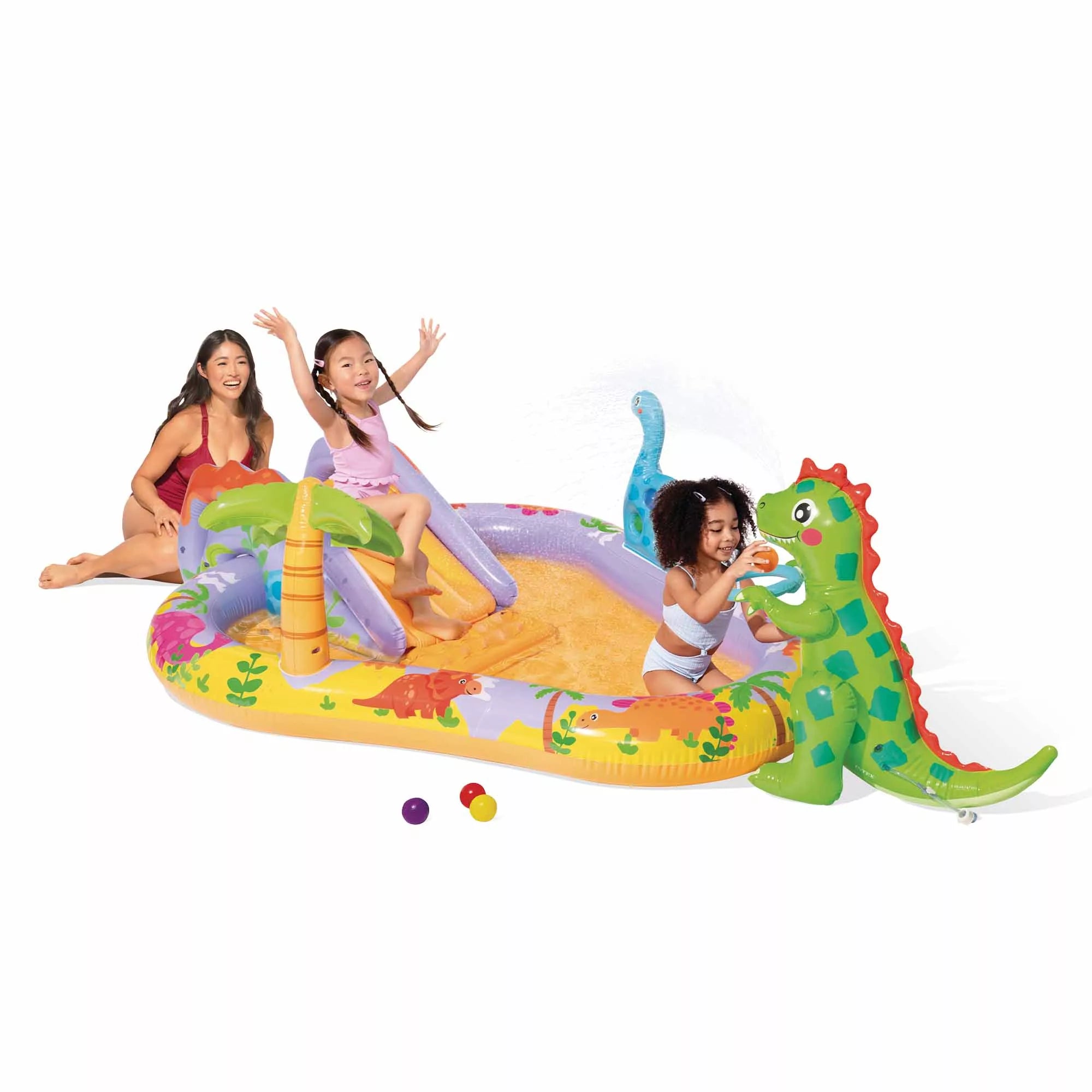 Intex Dino Park – Piscina Gonfiabile Play Center con Scivolo e Giochi Acqua