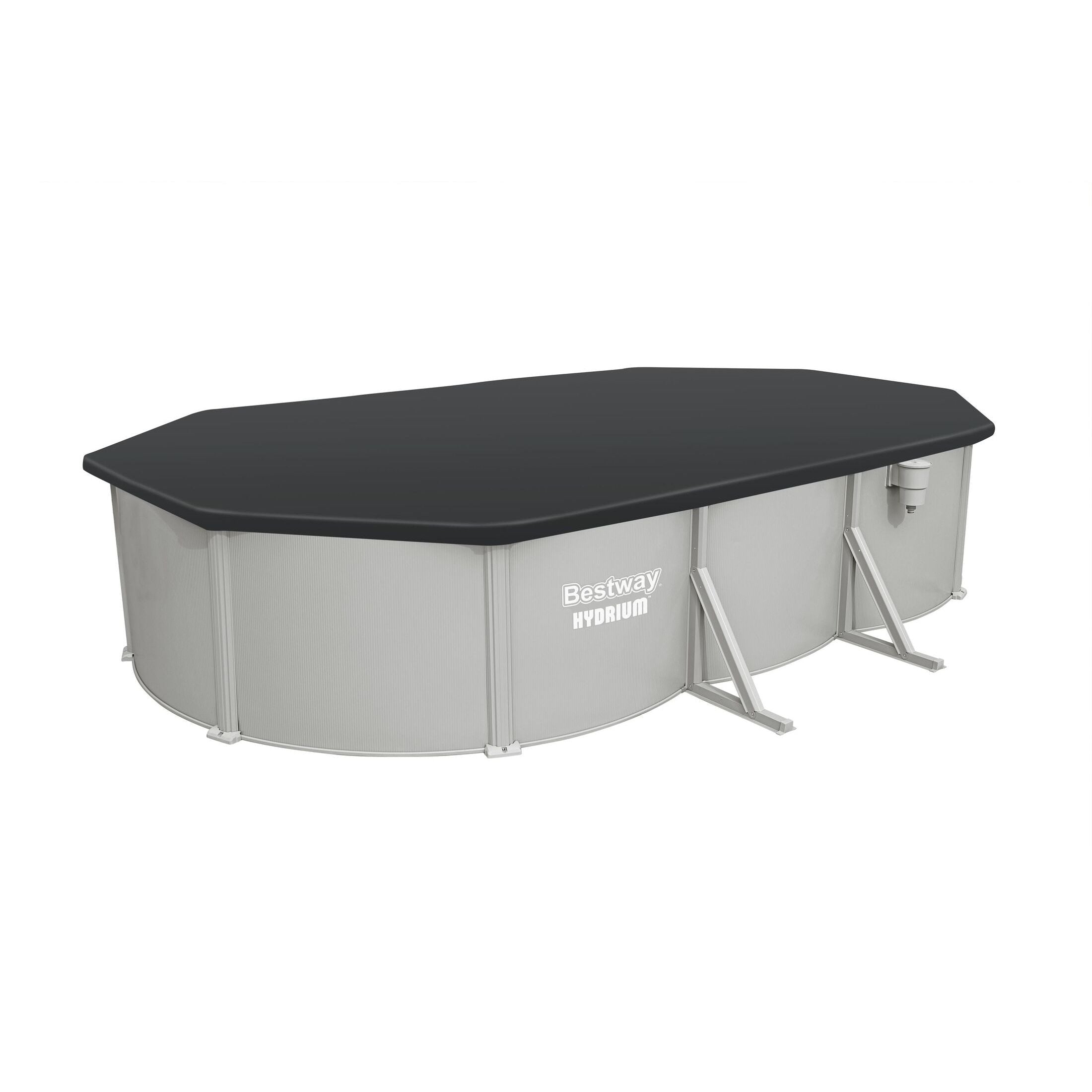 Bestway Hydrium 610x366x122 cm – Piscina fuori terra ovale in acciaio