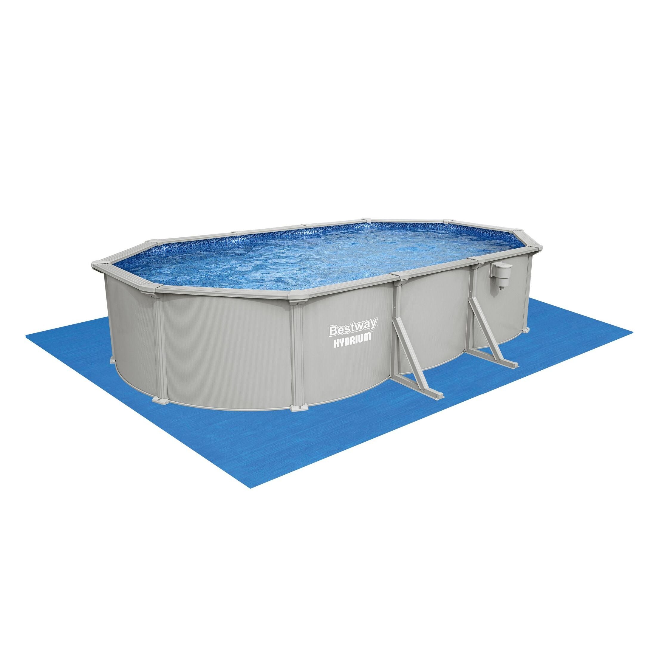 Bestway Hydrium 610x366x122 cm – Piscina fuori terra ovale in acciaio