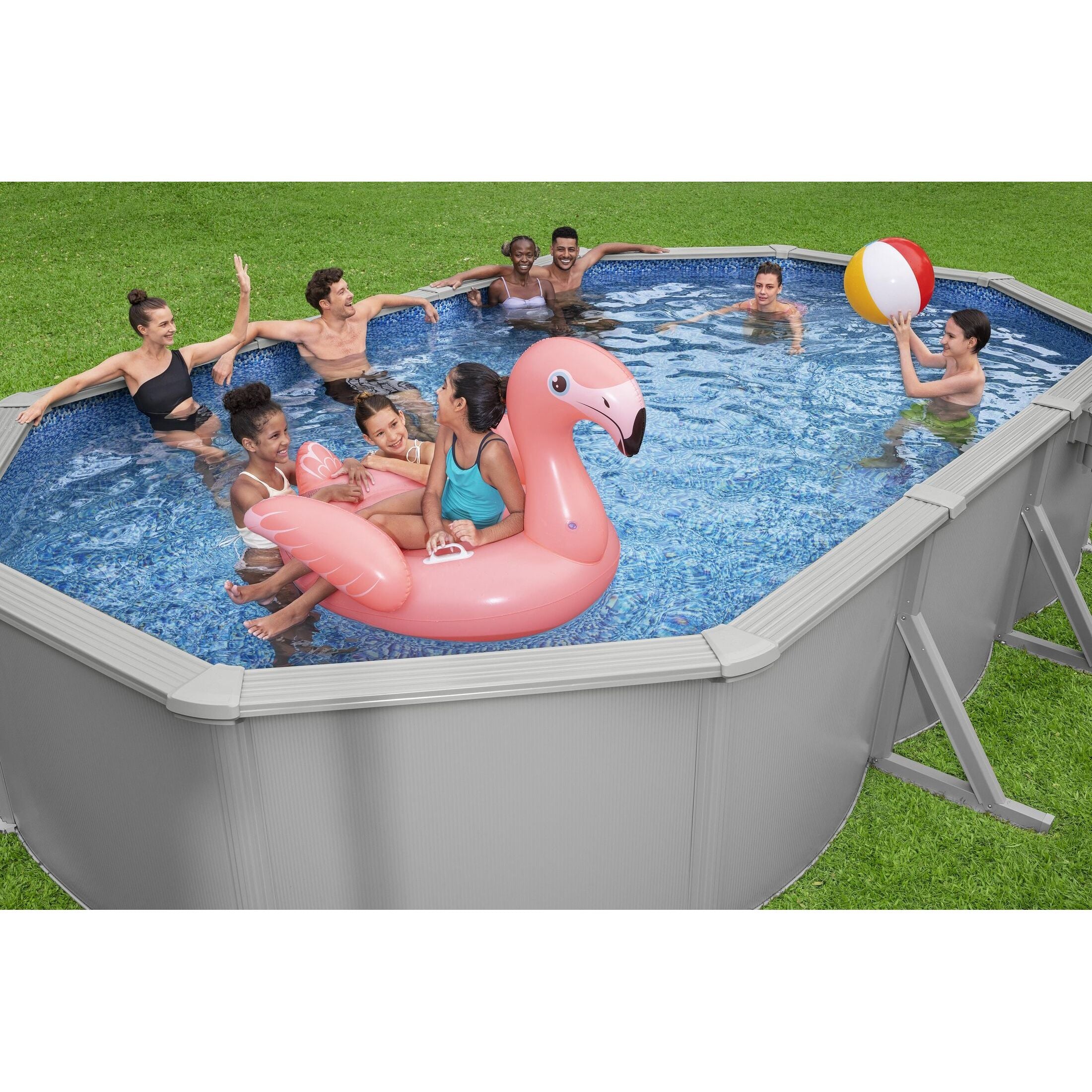 Bestway Hydrium 610x366x122 cm – Piscina fuori terra ovale in acciaio