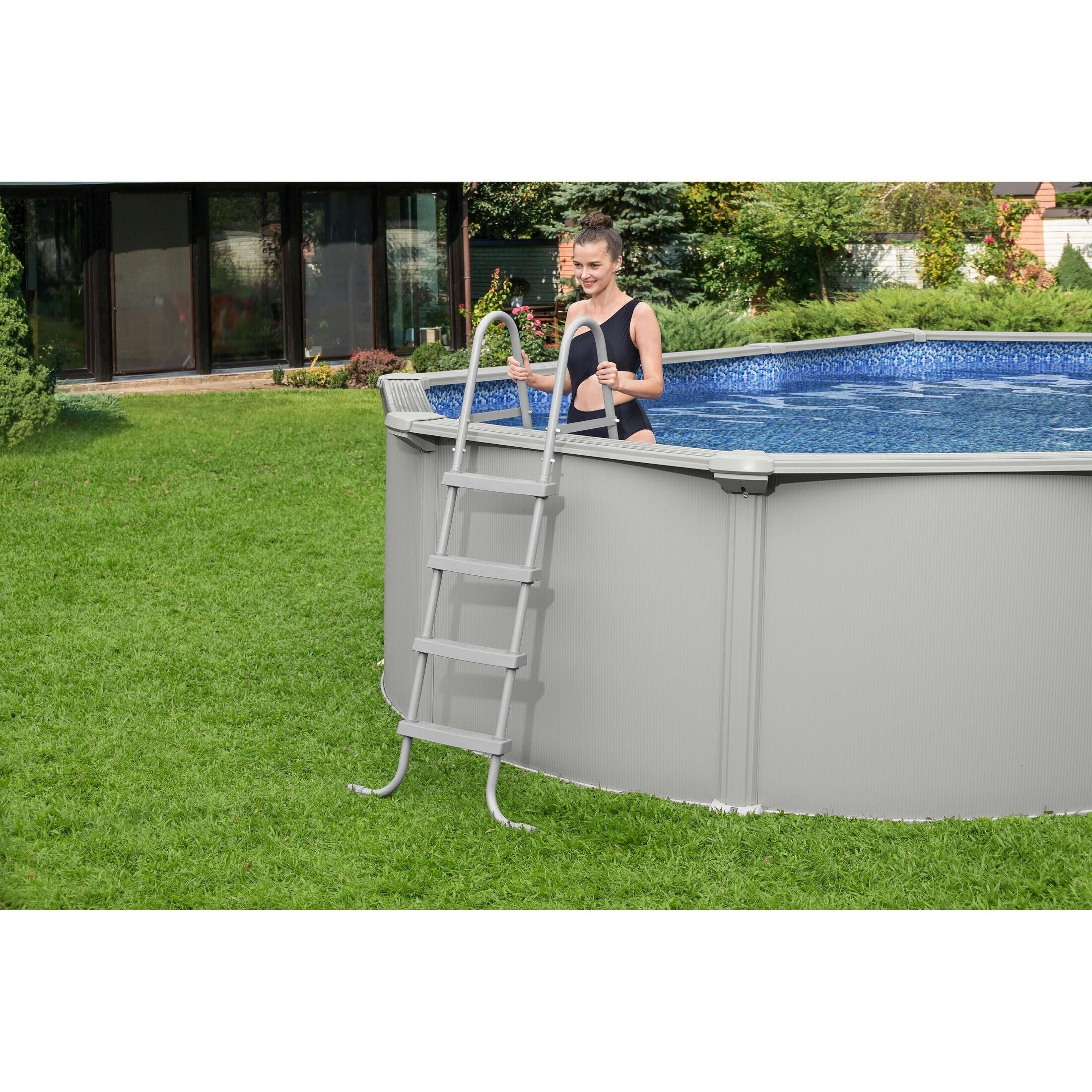 Bestway Hydrium 610x366x122 cm – Piscina fuori terra ovale in acciaio