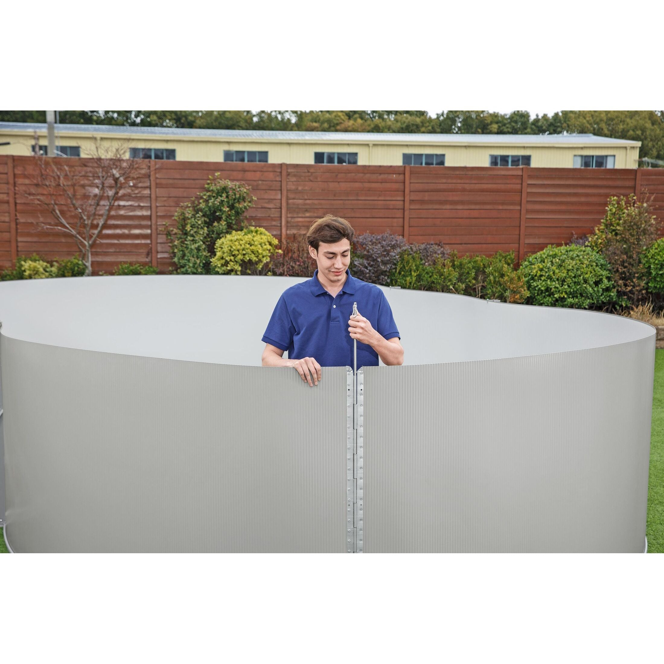 Bestway Hydrium 610x366x122 cm – Piscina fuori terra ovale in acciaio