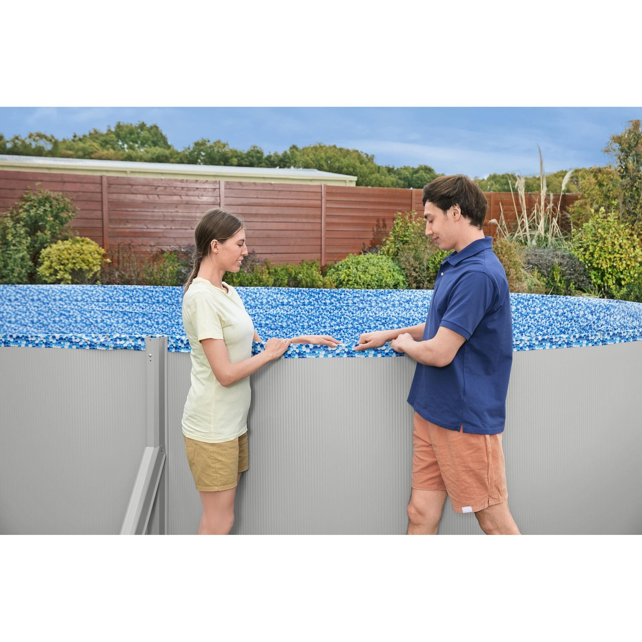 Bestway Hydrium 610x366x122 cm – Piscina fuori terra ovale in acciaio