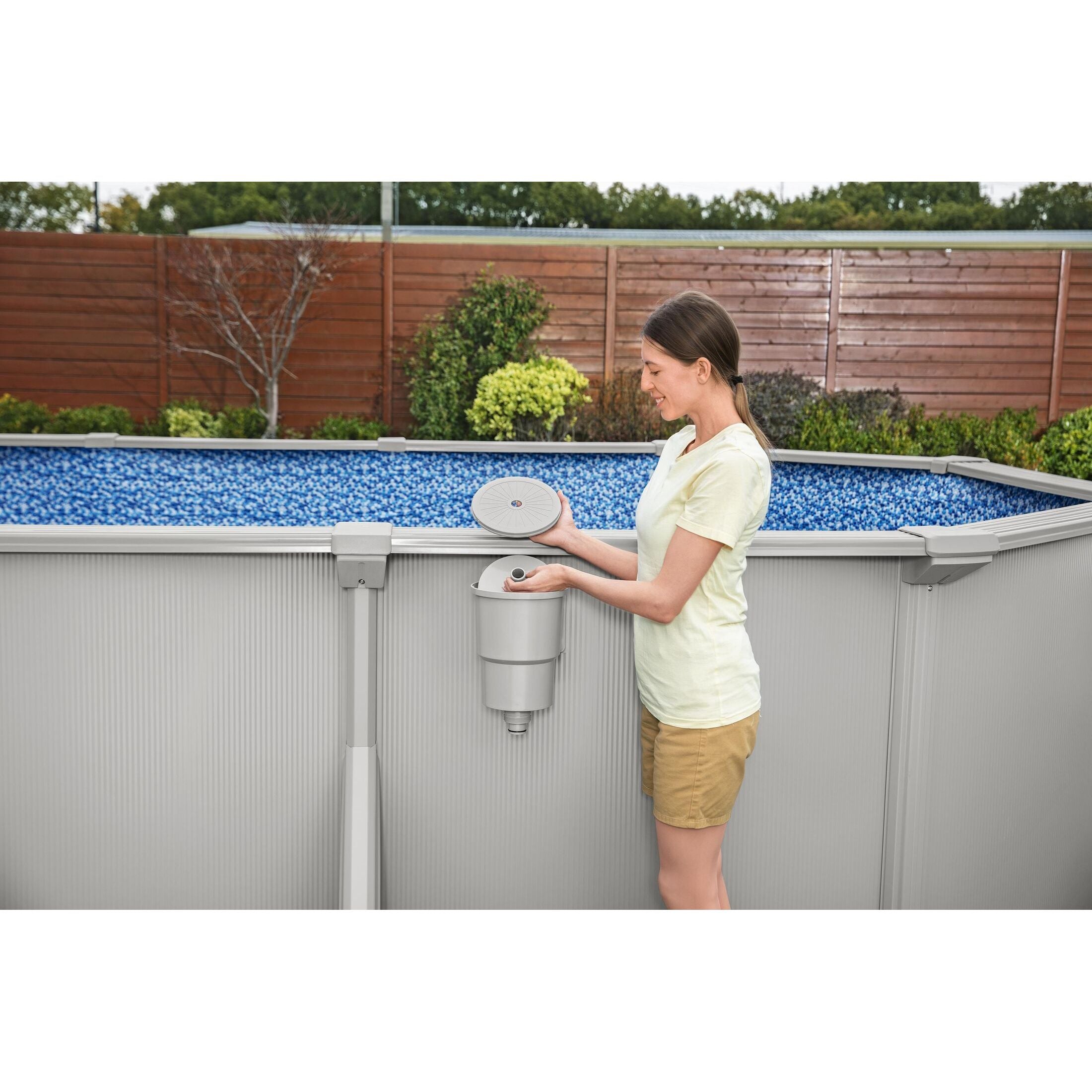 Bestway Hydrium 610x366x122 cm – Piscina fuori terra ovale in acciaio