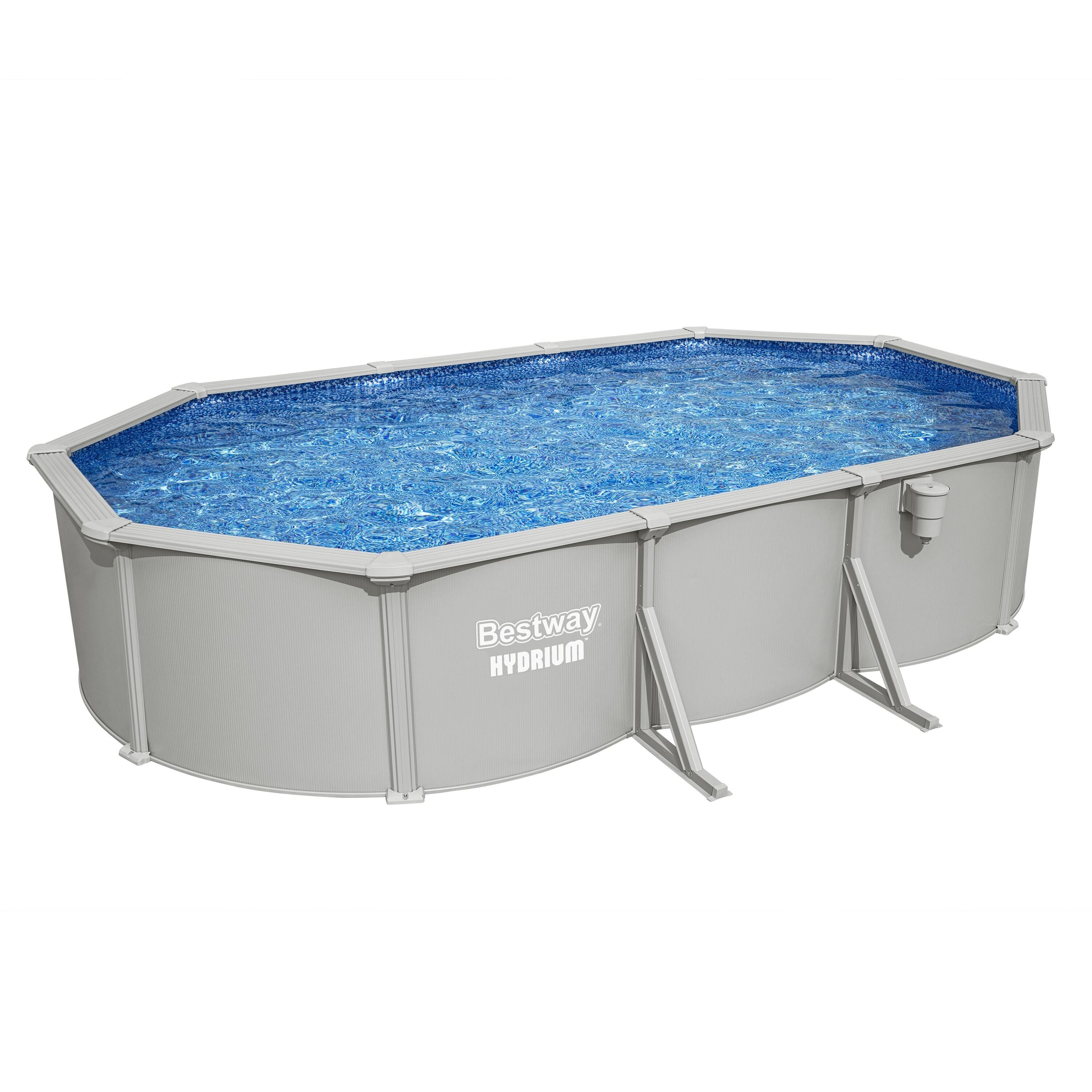 Bestway Hydrium 610x366x122 cm – Piscina fuori terra ovale in acciaio