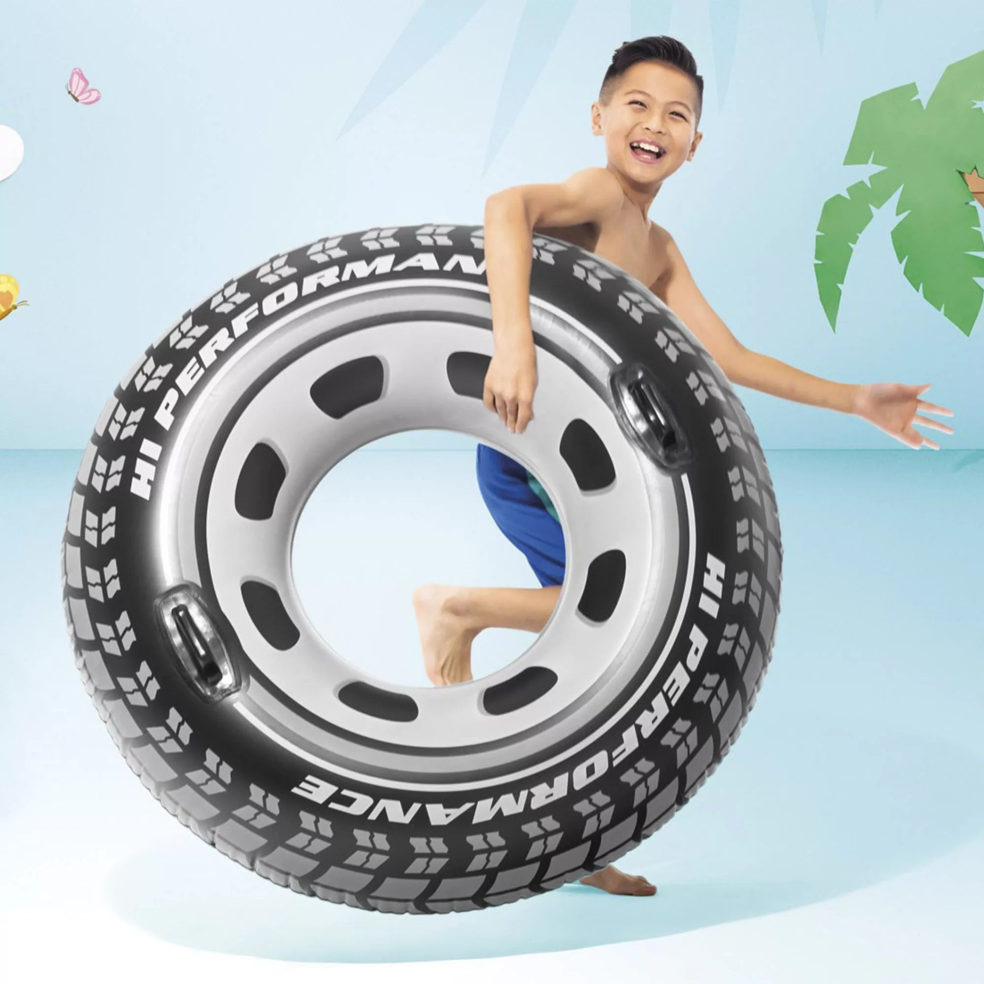 Intex Salvagente Ruota con Maniglie – 114 cm per Mare e Piscina