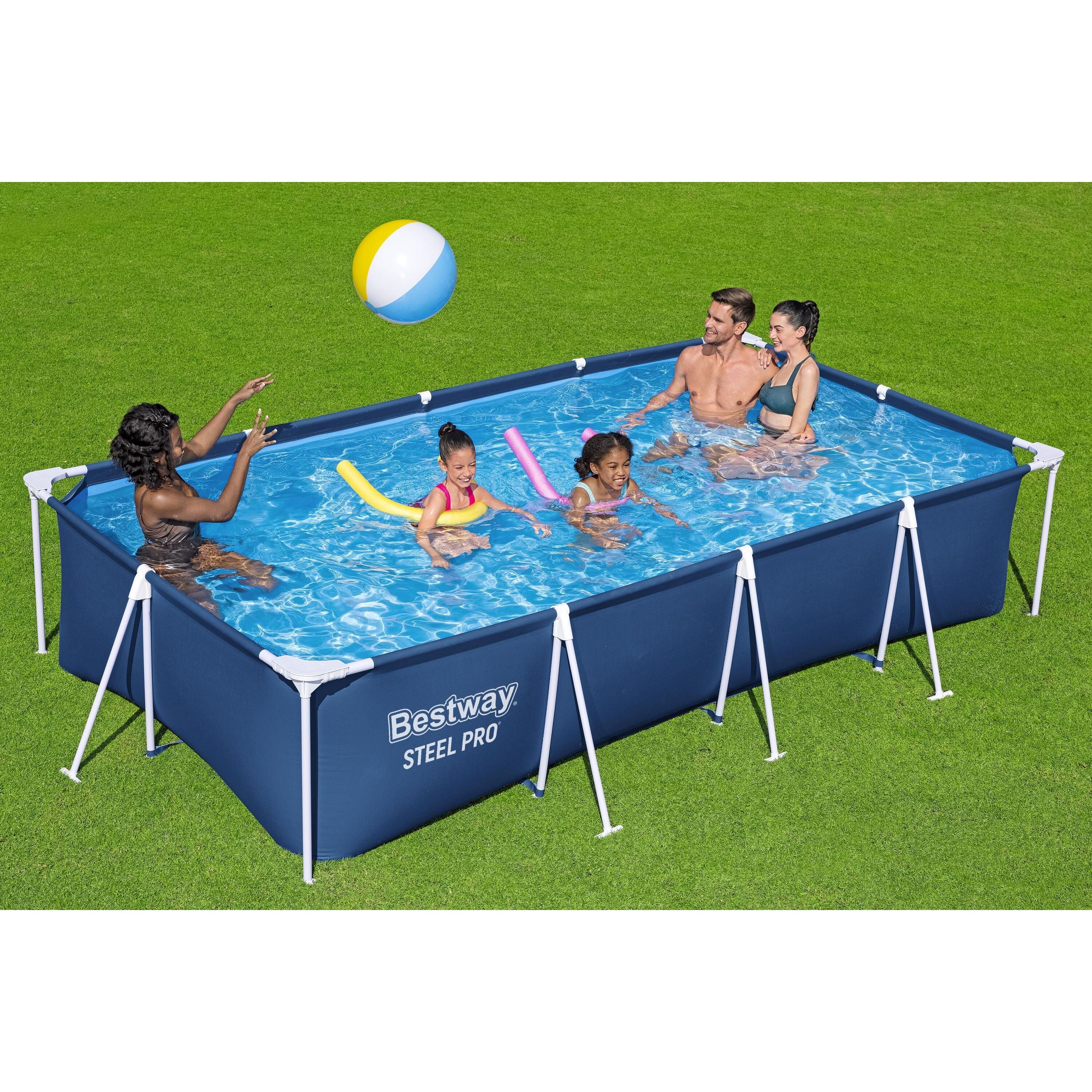 Bestway 56424 Piscina Fuori Terra Steel Pro Rettangolare 400x211x81 Cm
