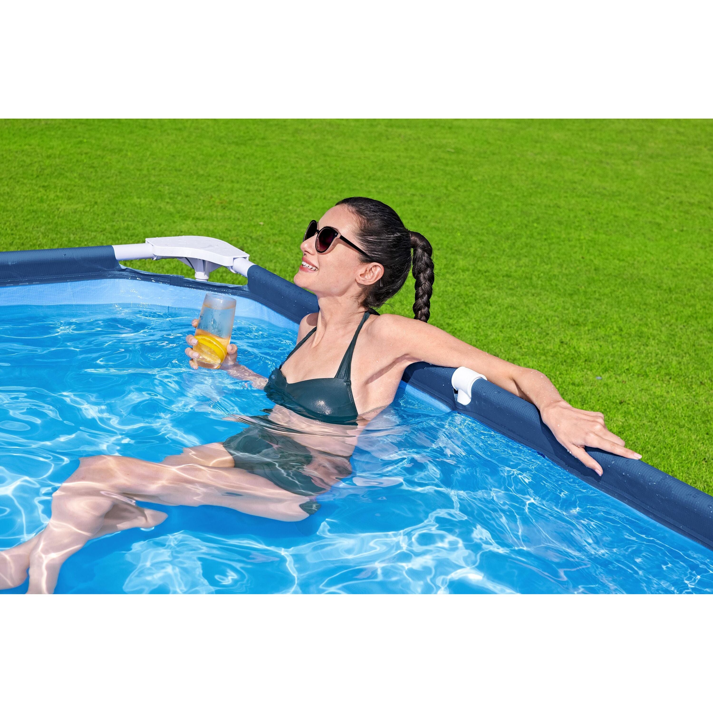 Bestway 56424 Piscina Fuori Terra Steel Pro Rettangolare 400x211x81 Cm