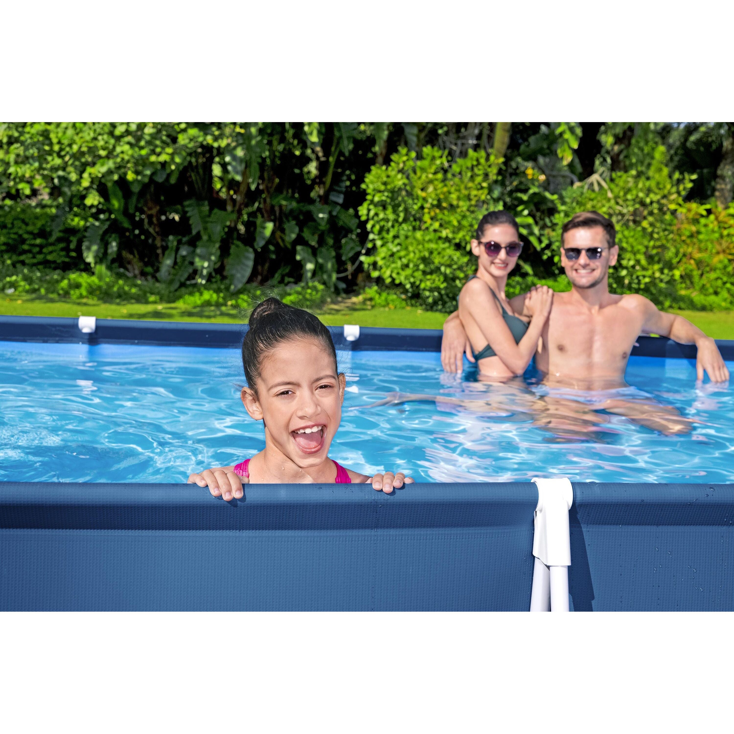 Bestway 56405 Piscina Fuori Terra Steel Pro 400 x 211 x 81 cm Cap. 5.700 Lt. Predisposta Per Pompa Filtro
