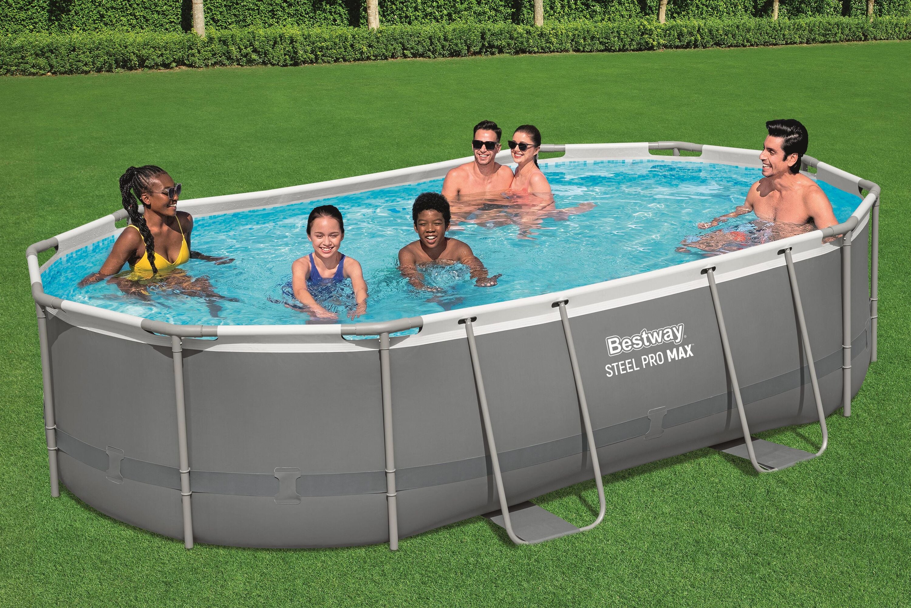 Bestway 56448 Piscina Ovale Power Steel 488x305x107 cm