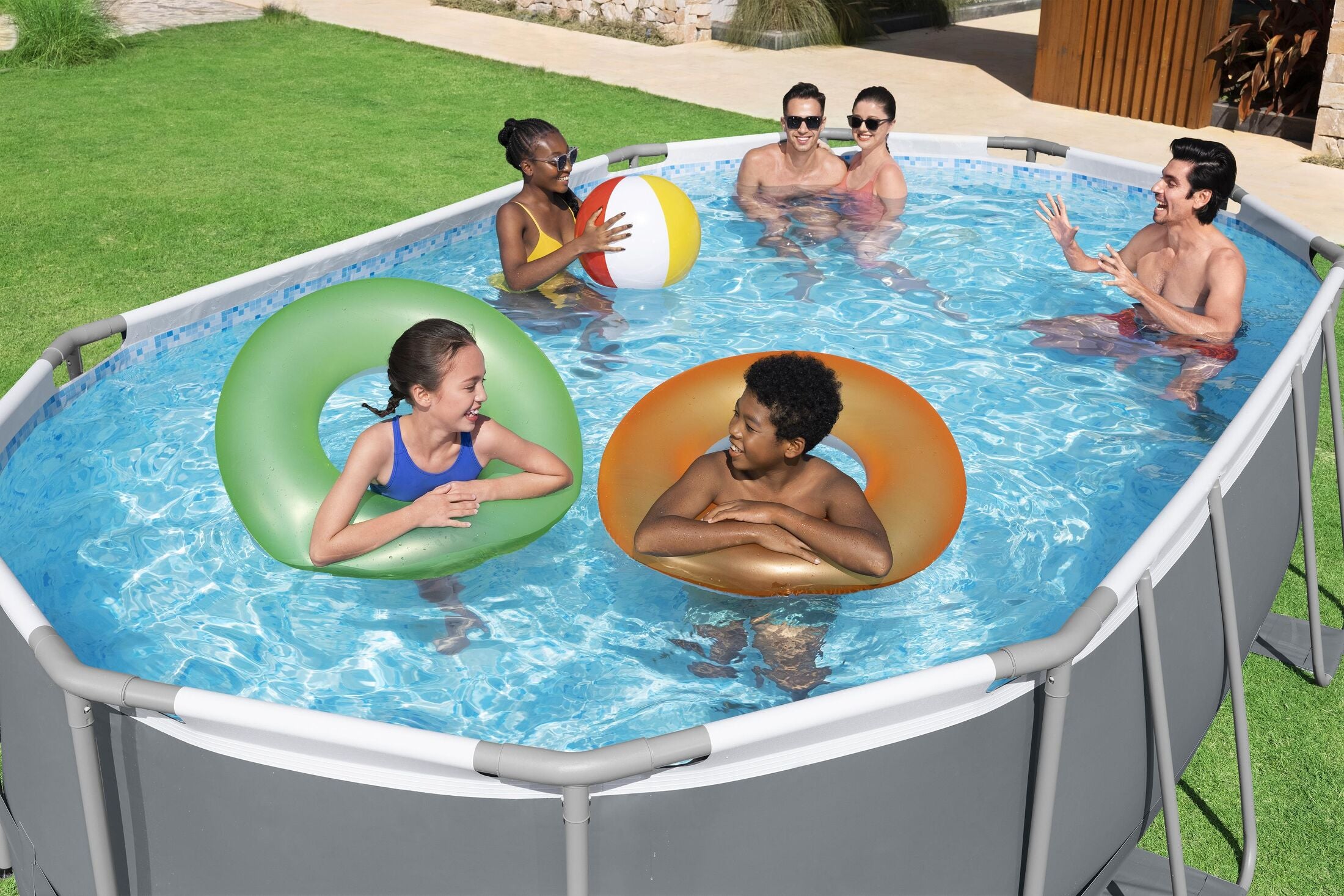 Bestway 56448 Piscina Ovale Power Steel 488x305x107 cm