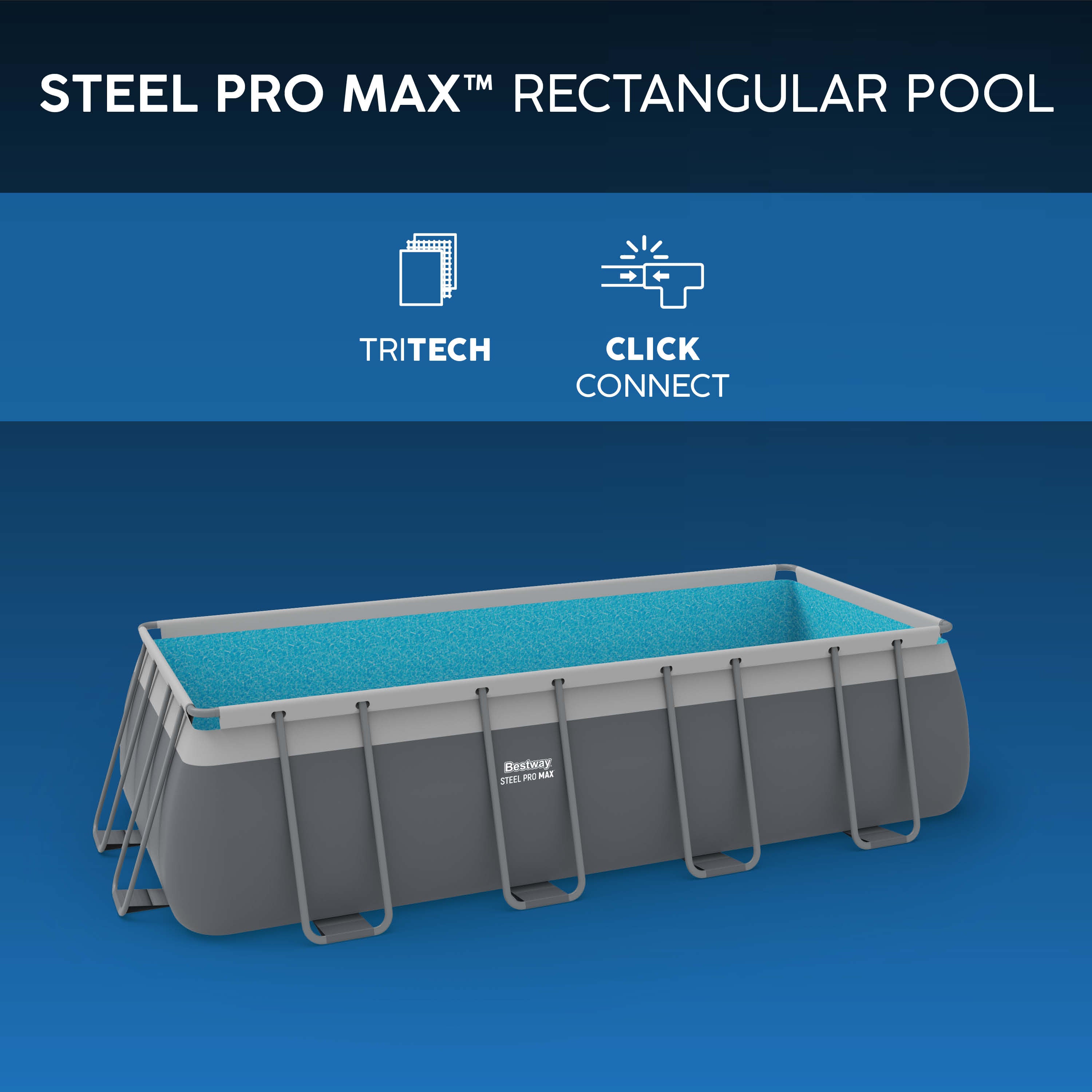 Bestway 56670 Set Piscina Fuori Terra Power Steel da 4.88mx2.44mx1.22m Cap. 11,532 Lt. Pompa Filtro Da 3.028 Lt/H