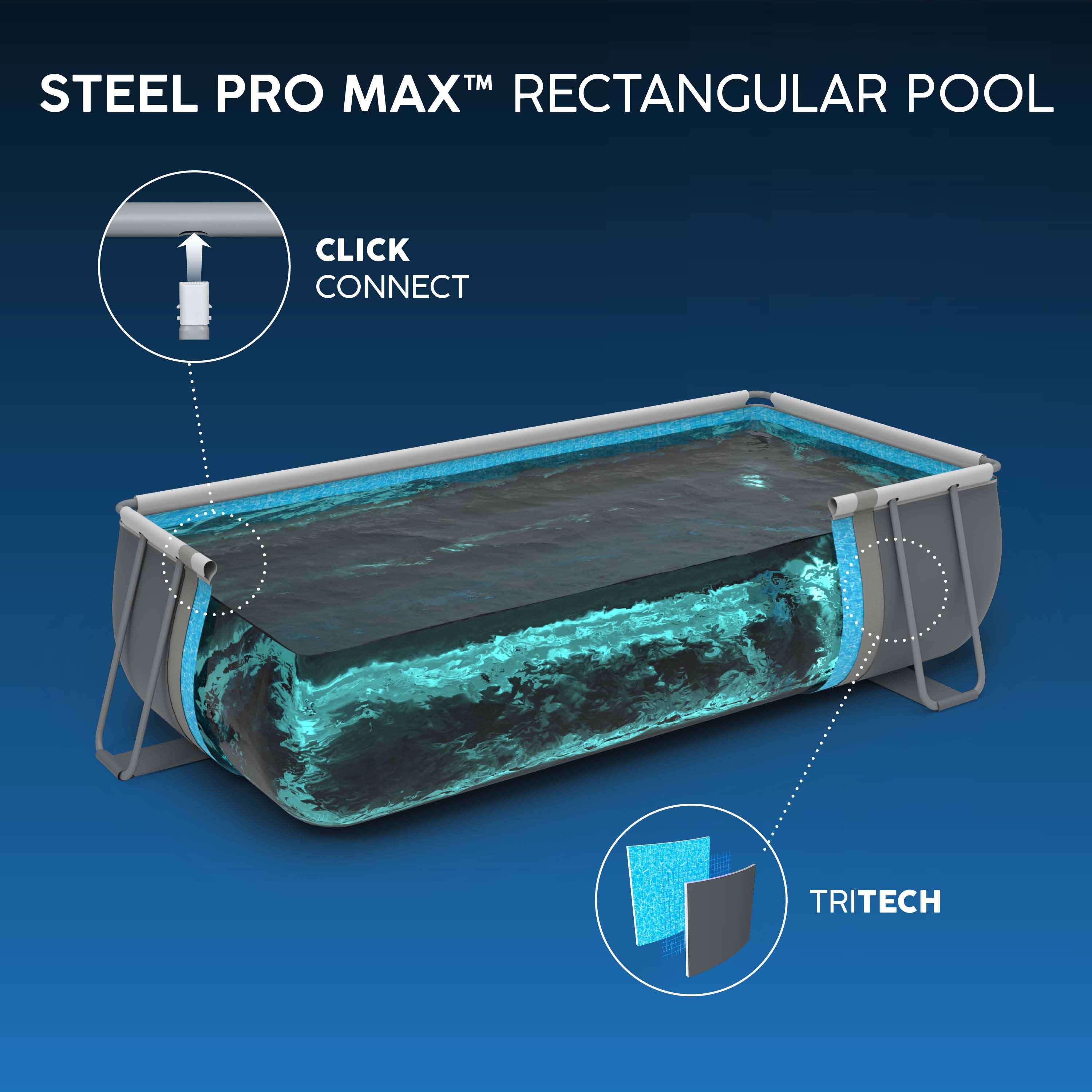 Bestway 56670 Set Piscina Fuori Terra Power Steel da 4.88mx2.44mx1.22m Cap. 11,532 Lt. Pompa Filtro Da 3.028 Lt/H