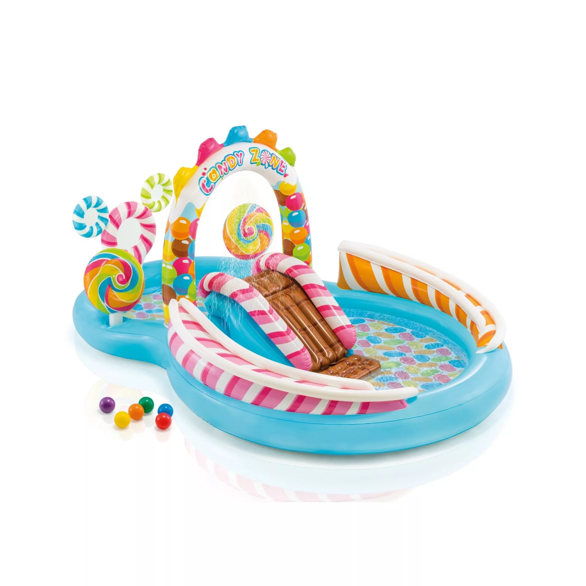 Intex 57149 Play Center Caramelle – Piscina Gonfiabile con Giochi Acqua