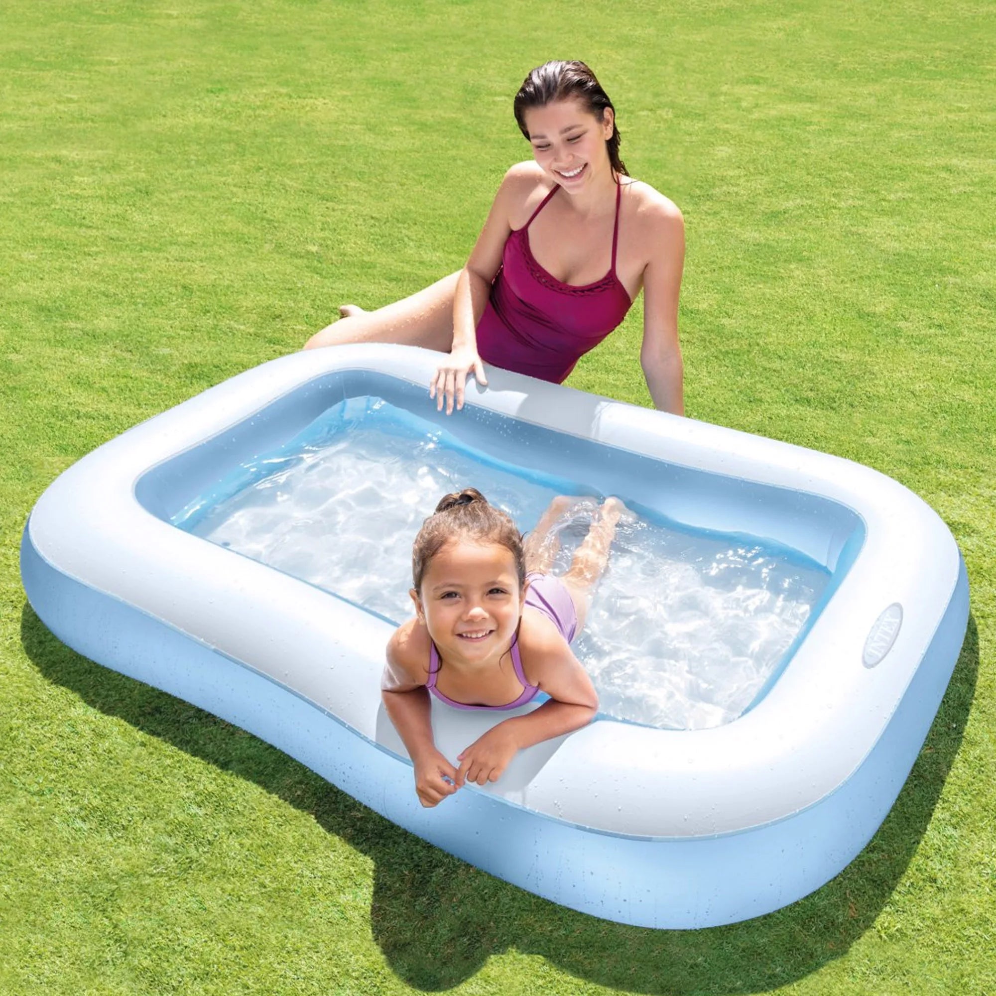 Intex Piscina Gonfiabile Rettangolare 57403NP – Azzurra 166×100×25 cm Bambini 2+